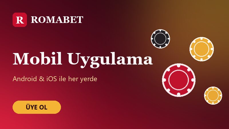 Romabet mobil uygulama ve mobil giriş görseli